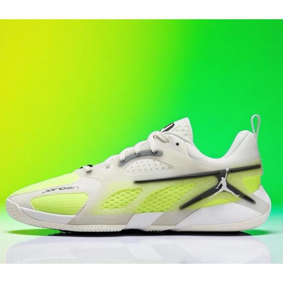 Nike Air Jordan Heir Basketball Shoes White Sail Volt FQ3858-107 Men Size 10